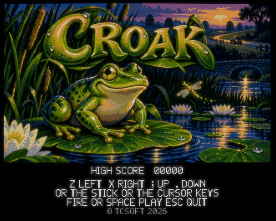 Croak title screen on Commodore Amiga