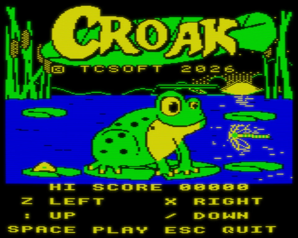 Croak title screen on BBC Micro