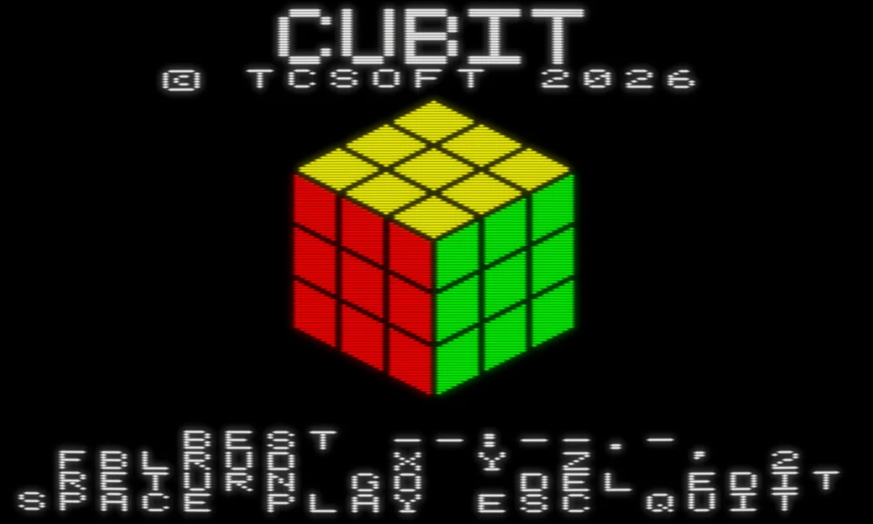 Cubit title screen on BBC Micro
